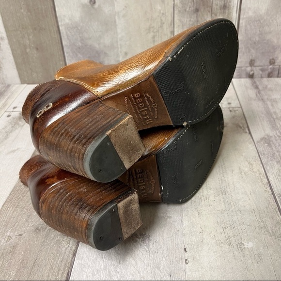 Bed Stu Yell Distressed Leather Booties Size 6.5 - Picture 11 of 16
